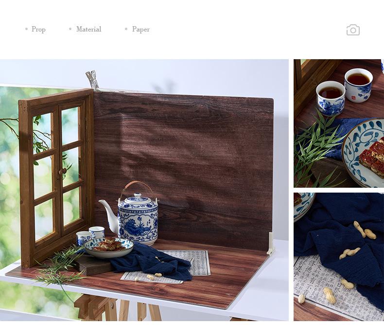 Solid Wood Window Photography Props: Indoor Scene and Background Board