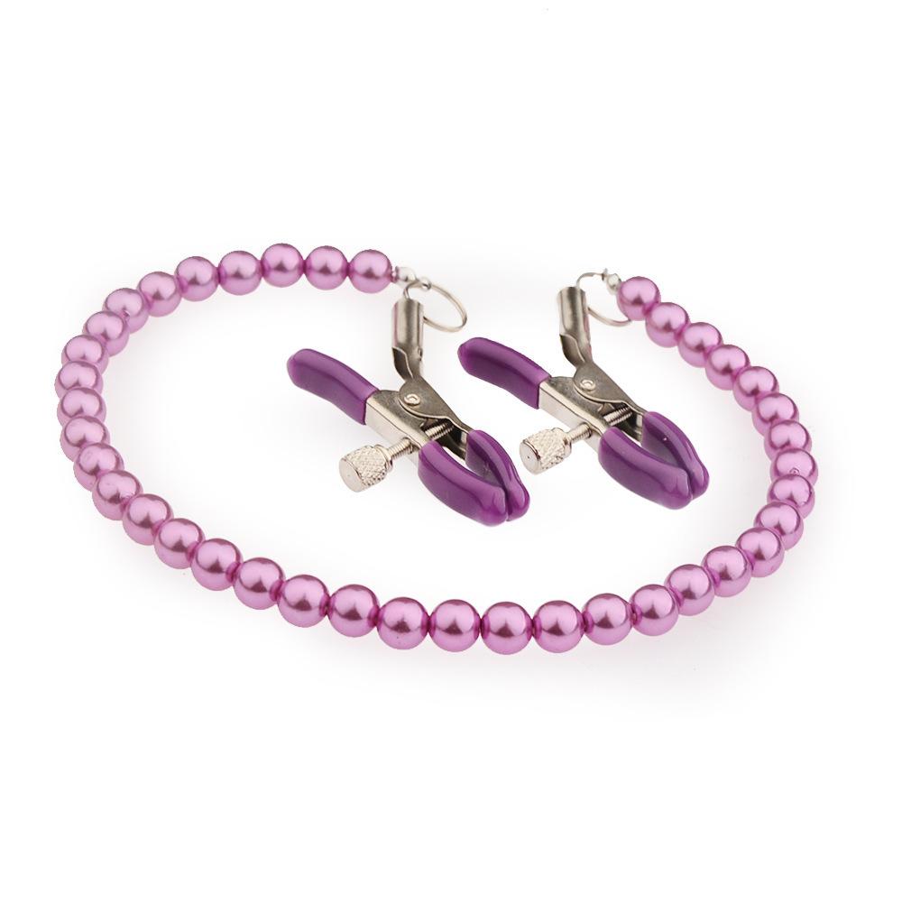 Adult Products New Pearl Chain Nipple Clamp. Sex Climax Yin Clip. Alternative Sex Toys Straight Hair