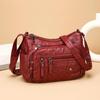 Leather Bag for Women Large Capacity Trendy Shoulder Bag Solid Color Bag