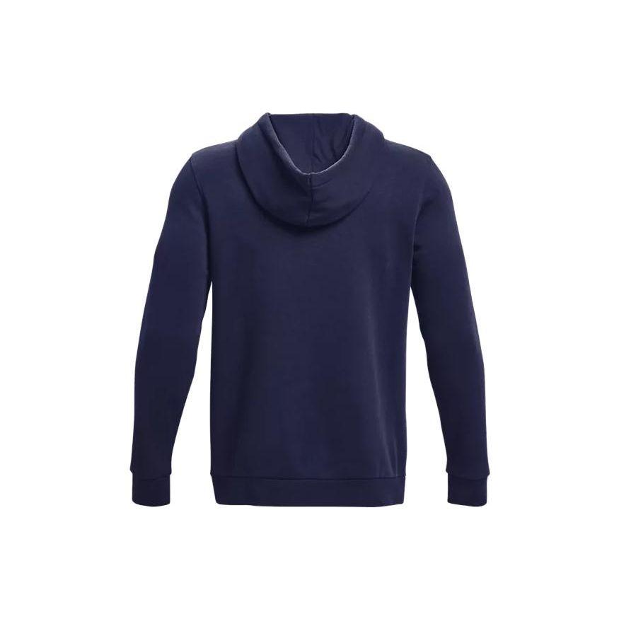 Under Armour Solid Color Hooded Pullover Long Sleeve Sweatshirt Men sweatshirt Dark-Blue 1373880-410