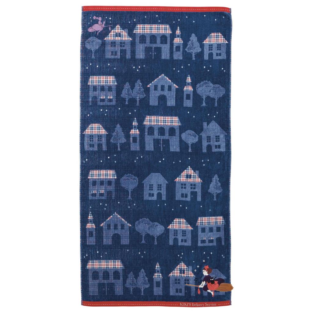Marushin Ghibli Bath Delivery Bath Character Towel, Kiki's Service, Large, 100% Cotton, Towel, Merchandise, Gift, Birthday, Mother's Day, "Departure