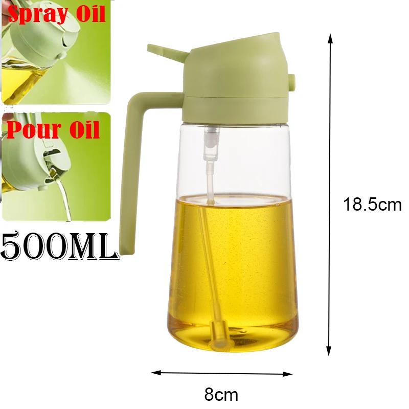 2 in 1 Oil Sprayer Spray Sprayer Oil Dispenser Kitchen Spray Oil Bottle for Olive Oils Cooking Frying BBQ Camping Large Capacity