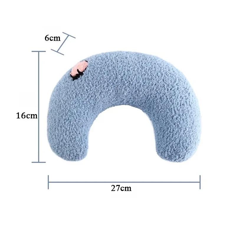 1PC Little Pillow for Cats, Ultra Soft Fluffy Pet Calming Toy Half Donut Cuddler for Joint Relief Sleeping Improve