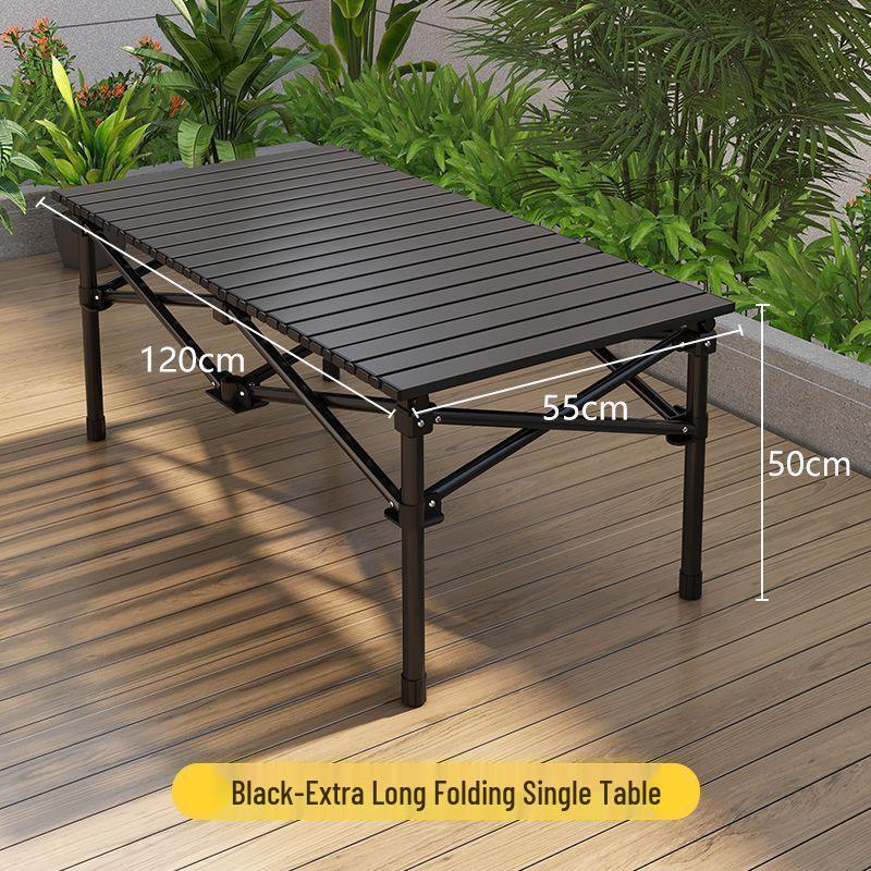 Portable Heightened Outdoor Camping Foldable Table - Lightweight Egg Roll Design