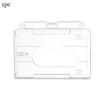 1/3Pcs Thumb Card Case Transparent Plastic ID Tag Name Badge Holder Nurse Staff Work Card Cover Protector Bus Pass Card Sleeve