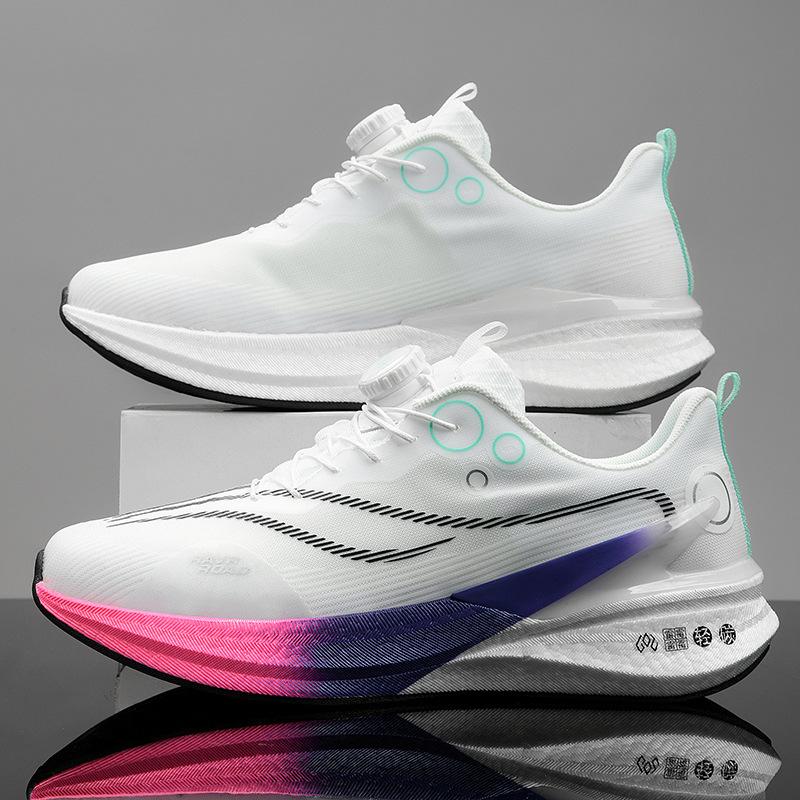 Red Rabbit 8pro Running Shoes for Autumn Primary and Secondary School Students Shock Absorbed Rotating Button Racing Running Shoes for Women