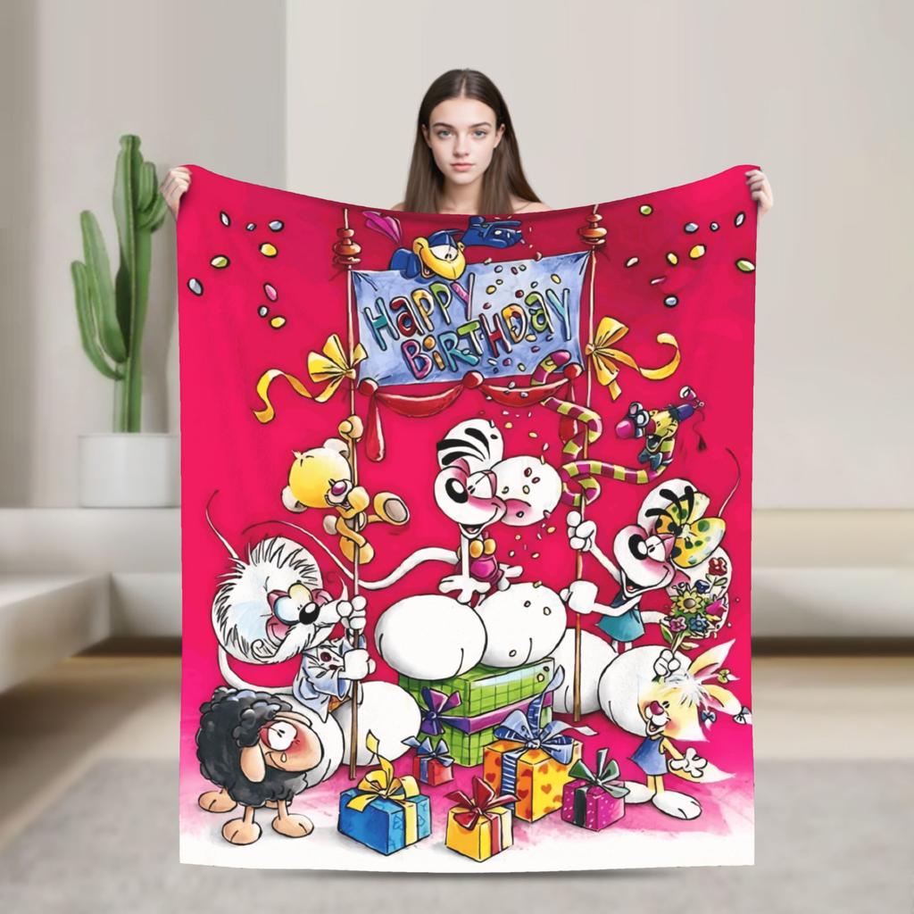 Diddl Cartoon Red LOVE Blankets Quality Soft  Throw Blanket Winter Travel Couch Bed Comfortable Bedspread