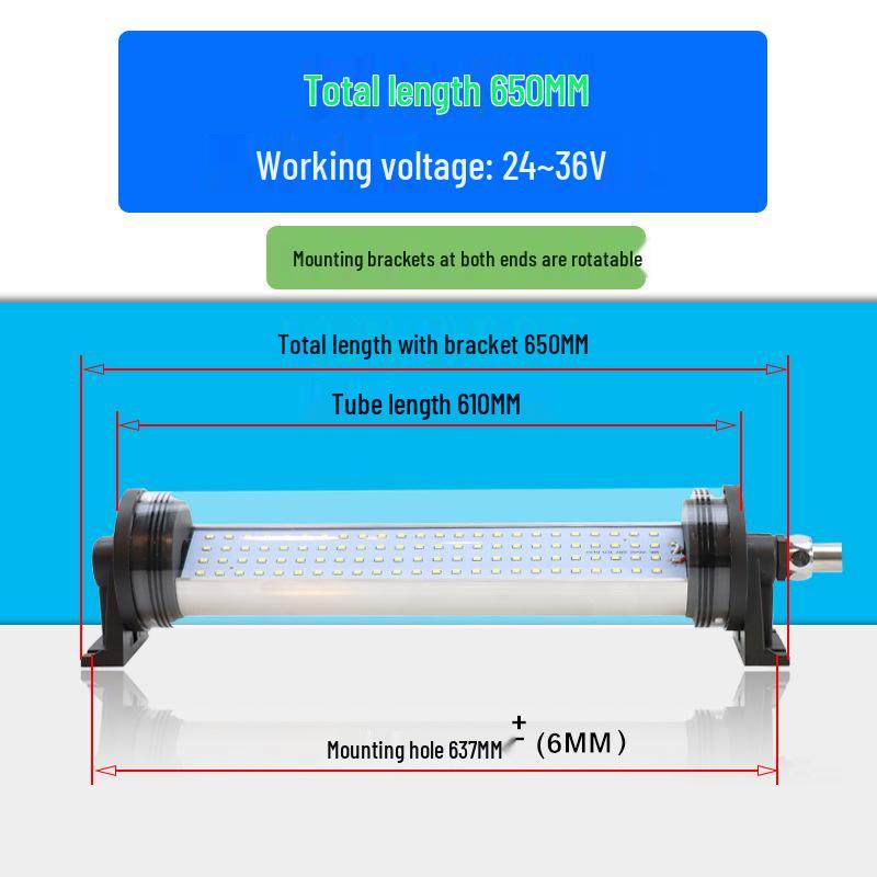Waterproof Explosion-Proof LED CNC Machine & Lathe Work Light, 220V/24V, Free Shipping