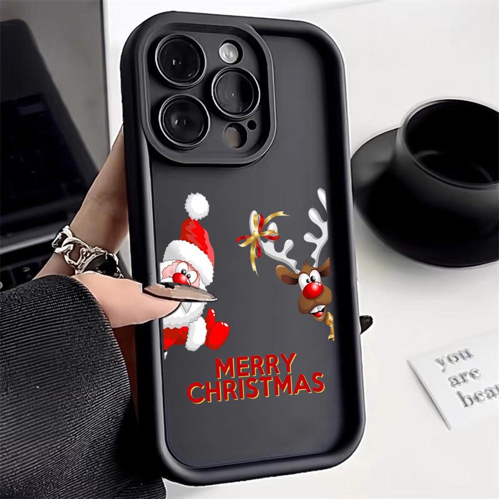 Ae120 Merry Christmas Santa Design Phone Cases for Xiaomi 14T 12 11 Lite 5G NE Redmi 13 14C 9C 9A A3 Note 12 Pro 11s Angel Eye Ladder Protective Cover