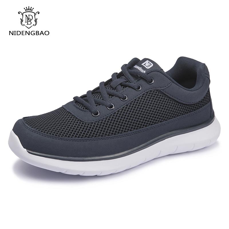 Men's Sneakers Mesh Breathable Men Casual Shoes Plus Size 40-50 Lightweight Walking Mans Shoes High Quality Non-slip Soles Shoe