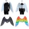 Spectacular Non-woven Fabric Angel Wings Costume Props In Black And White For Festivals