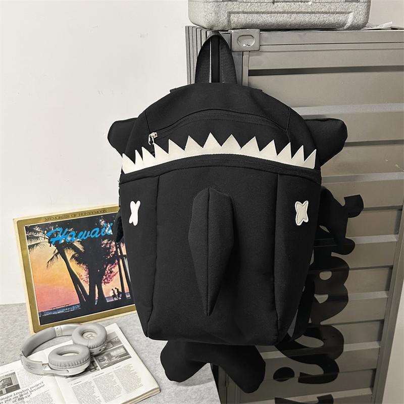 Cute Shark Shape Backpack - Unisex Cartoon Casual Backpack