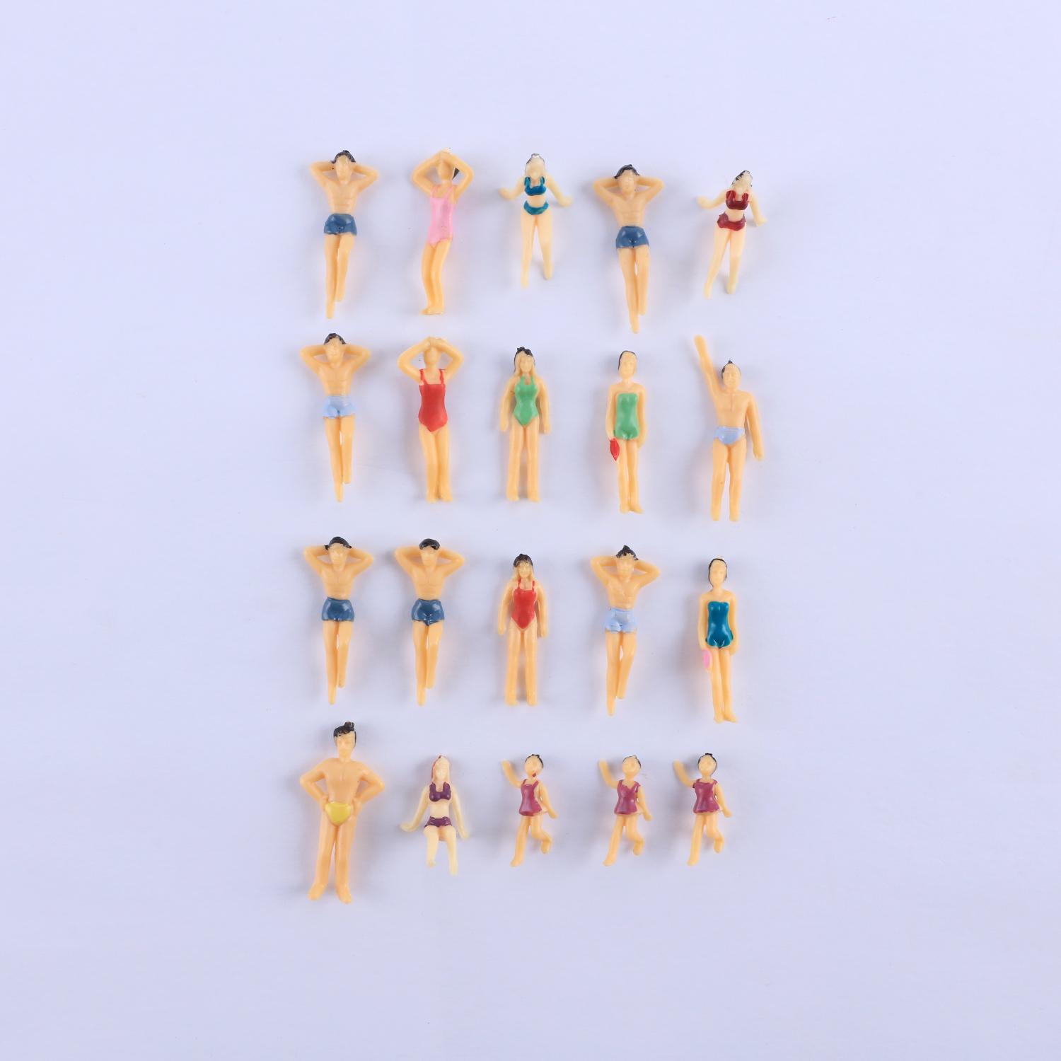 

DIY Sand Table Building Model Material Scene Model Color Swimsuit Villain for Kids 20pcs