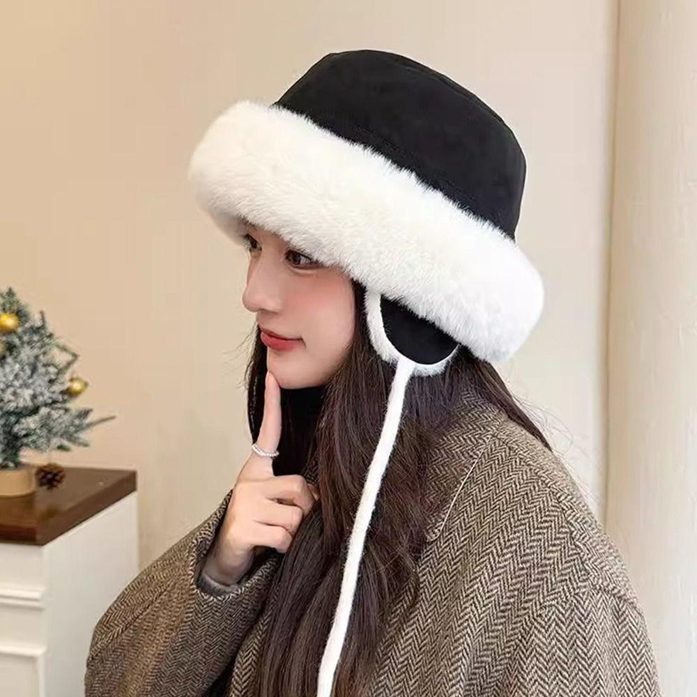 Thick Bomber Hat Windproof Ski Russian Cap Outdoors Ushanka Fur Hat  for Men Women