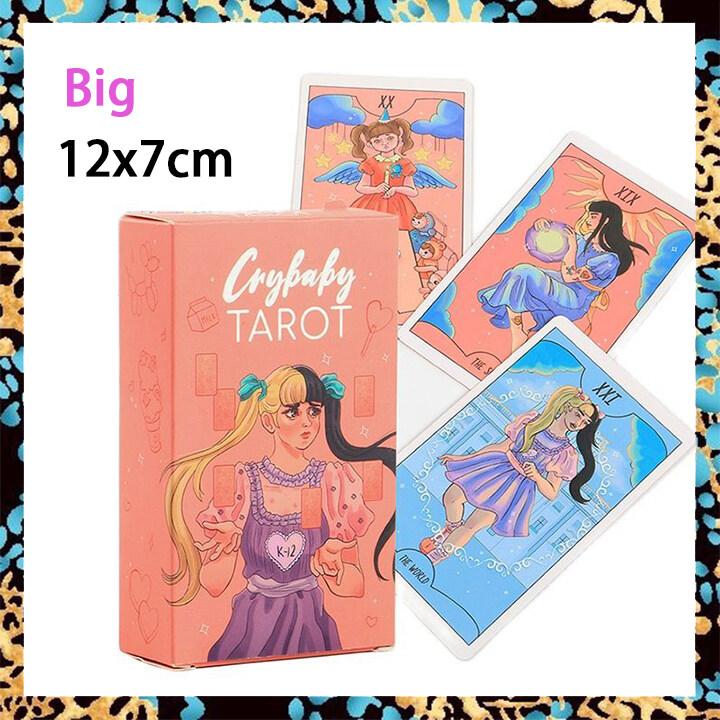 Crybaby Tarot Card Deck with Paper Guide Book | Standard Big Size 12x7cm | 78 Sheets Tarot Oracle Cards and Guidebook