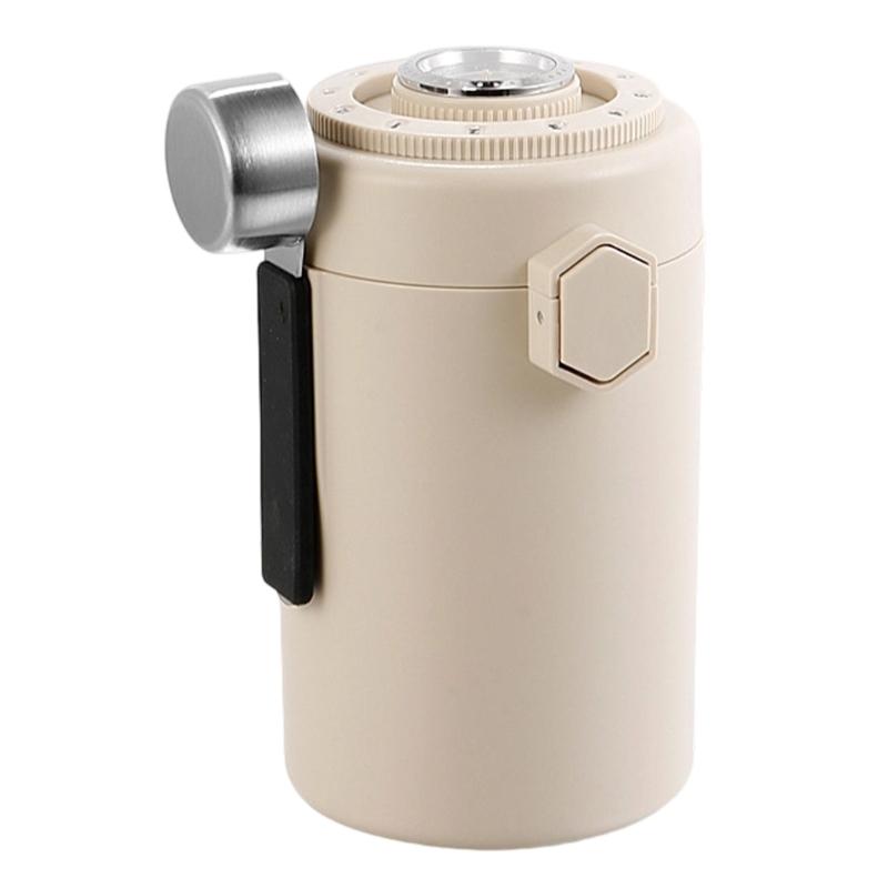 304 Stainless Steel Coffee Bean Storage Canister With Measuring Scooper Sealed Jar With Double Layer Insulation