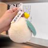 Cute Plush Keychain Pear Doll Toys Keychain Accessories Women Plush Rex Rabbit Fur Auto Key Ring Bag Decoration Pendant Gift