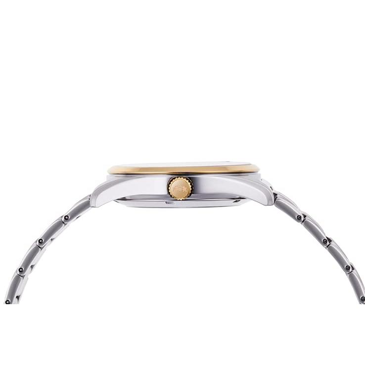 Orient Automatic Men's Watch - Contemporary Semi-Skeleton, Open Heart, White & Gold with Domestic Manufacturer's Warranty