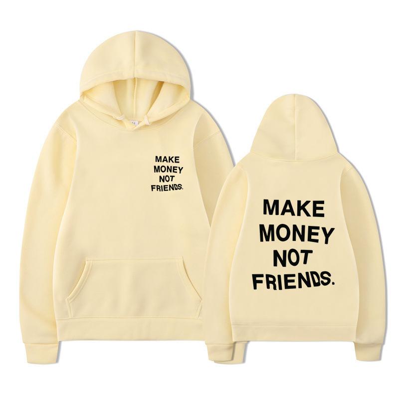 Autumn Men'S Wear Make Money Not Friends Printed Sweater, Hoodie Men