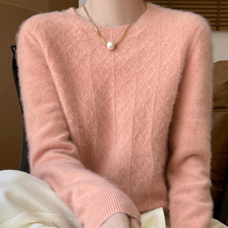 Autumn and Winter Pullover Women's Merino Sweater O-neck Thick Solid Color Jumper Casual Fashion Cashmere Sweater Top