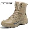 Marke Warme Plüsch Schneestiefel Hochschaft Wasserdicht Herrenstiefel Winter Wüstenstiefel Outdoor Rutschfest Stiefeletten Kampfstiefel