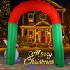 10.17FT Yard Party Decoration Inflatable Arch Santa Claus Snowman Toy LED Lit Xmas Home Supplies Ornament Christmas Holiday Gift