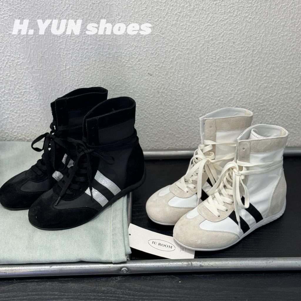 Inner Height-increasing Boxing Shoes Soft Sole Women's Summer Retro Fashion Versatile Casual High-top Racing Shoes Tide