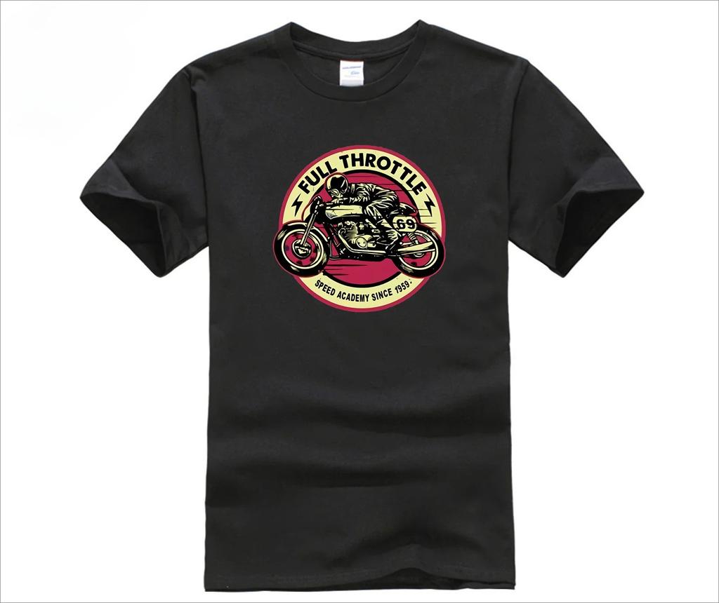 Vintage Motorcycle Zip Coat Tshirt Full Throttle Cafe Racer Special Edition Unisex Tee