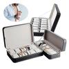 Dust-proof PU Leather Watch Box 6/10/12 Bit Watch Storage Box Zipper Watch Box  Men Women Use