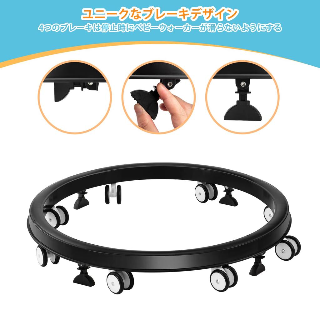 Uuoeebb Folding Baby Adjustable Rollover Includes Feeding Push Baby Baby Shower Stylish Baby Product Walker, Height, Prevention, Stabilized, Plate,