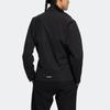 Adidas Solid Color Zipper Pocket Spliced Jacket Women Jackets Black HB3545