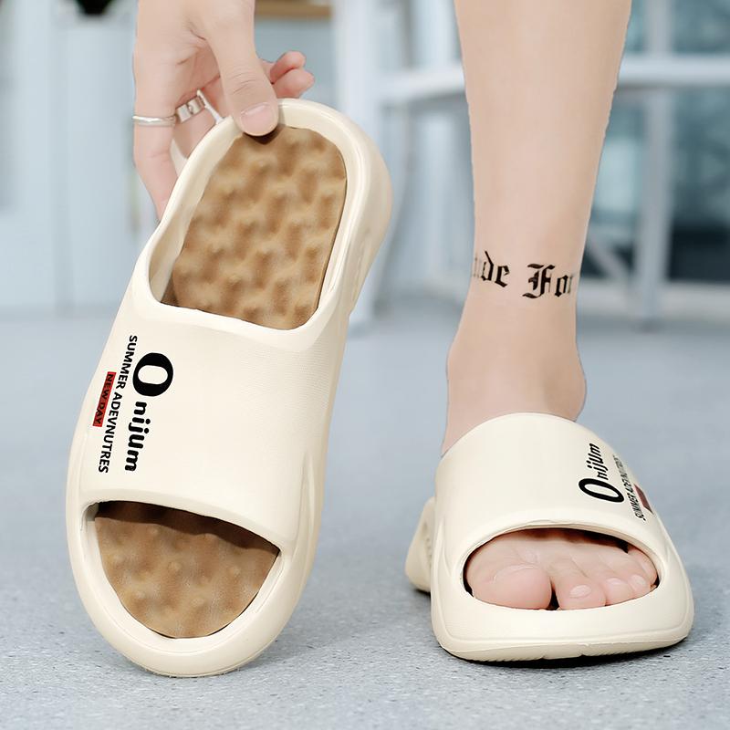 Fashion Large men's sandals Summer casual sports slippers EVA massage soft sole breathable beach sandals Light bath shoes 38-47