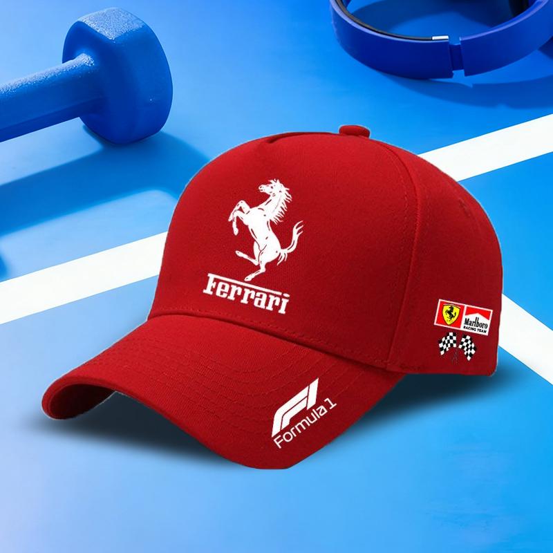 Car Logo Cotton Adjustable Baseball Hat Outdoor Auto Accessories For Ferrari Roma F80 296 GTB GTS SF90 Stradale Spider Spyde JQ1