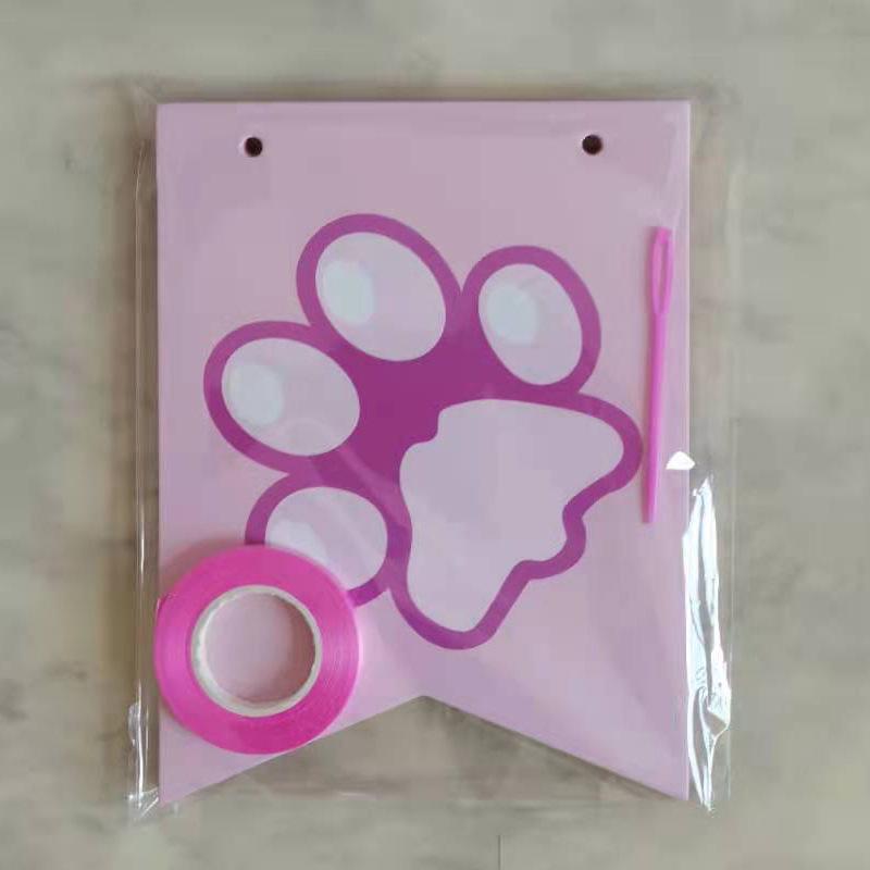 Pet Birthday Party Banner: Happy Birthday Letter & Fish Tail Flag
