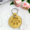 Leather Memorial Keychain & Case for Pet Hair - Photo Pendant Charm for Cats & Dogs