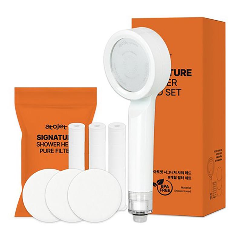 atojet Signature Filter Shower Head Set – with Filters, White, Korean