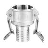 1.5in Camlock Fitting Stainless Steel Quick Install Female Cam Lock Hose Fitting for Pipe Connecting Car Maintenance