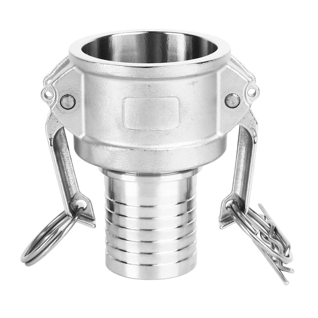 1.5in Camlock Fitting Stainless Steel Quick Install Female Cam Lock Hose Fitting for Pipe Connecting Car Maintenance
