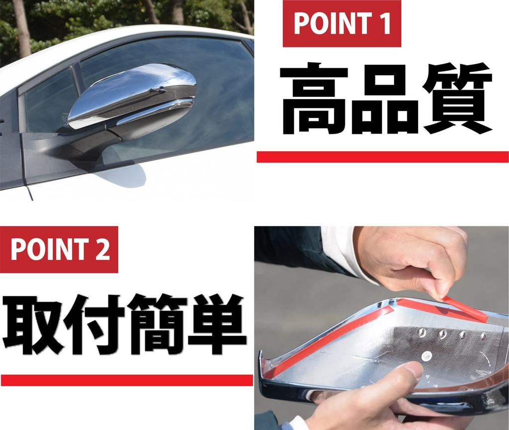 FUKUARE Door Mirror and Side Mirror Covers for Prius 50 Prius Camry 70 CHR ZYX10 and Camry 10th Generation XV70 Series (Chrome Finish) Series, PHV,