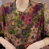 Spring Retro Floral Long Sleeve Pullover Shirt
