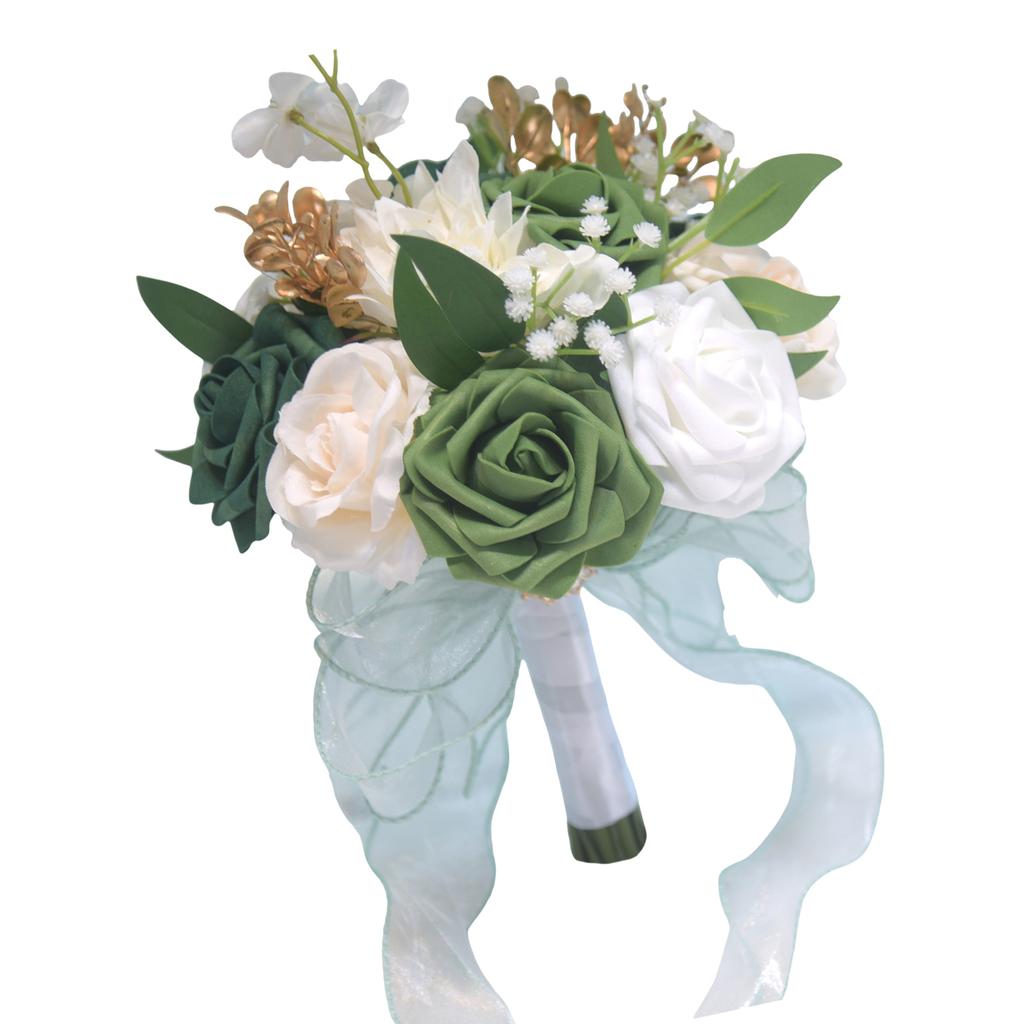 Elegant Bridal Bouquet Artificial Flower Cascading Bride Wedding Bouquet for Event Photography