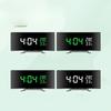 Creative Curved Screen Electronic Clock Large Screen LED Mirror Surface Clock Silent Bedside Bedroom Student Luminous Alarm Clock