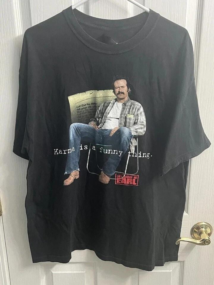 Vintage My Name Is Earl TV Promo T Shirt Very RARE Black TShirt Full Size S3XL Unisex T-Shirt XXXXL