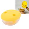 2 in 1 No Mess Snack Container   Proof Food Storage Snack Box with Finger Lid Keep Hands Clean Yellow