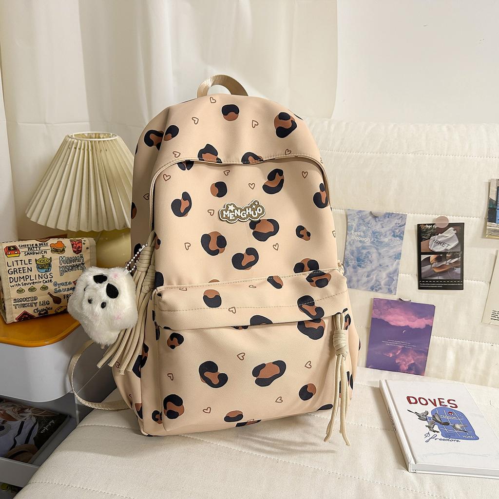 Schoolbag spring new milk whirring cute sweet girl travel backpack Korean ins college wind polka dot light backpack