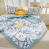Cartoon Cotton Linen Summmer Blanket Breathable Adult Child Quilt for Summer Washable Air Conditioning Comforter Lightweight