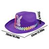Easter Cowboy Hat Kids Non-Woven Bunny Ear Cowboy Party Favors Cowgirl Hat Kids Costume for Party Carnival Celebration Birthday