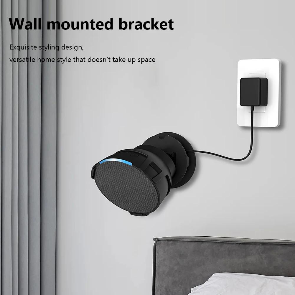Wall-mounted Speaker Holder Bracket Space Saving Speaker Bracket Prevent Falling Built-in Cable Management for Amazon Echo Pop