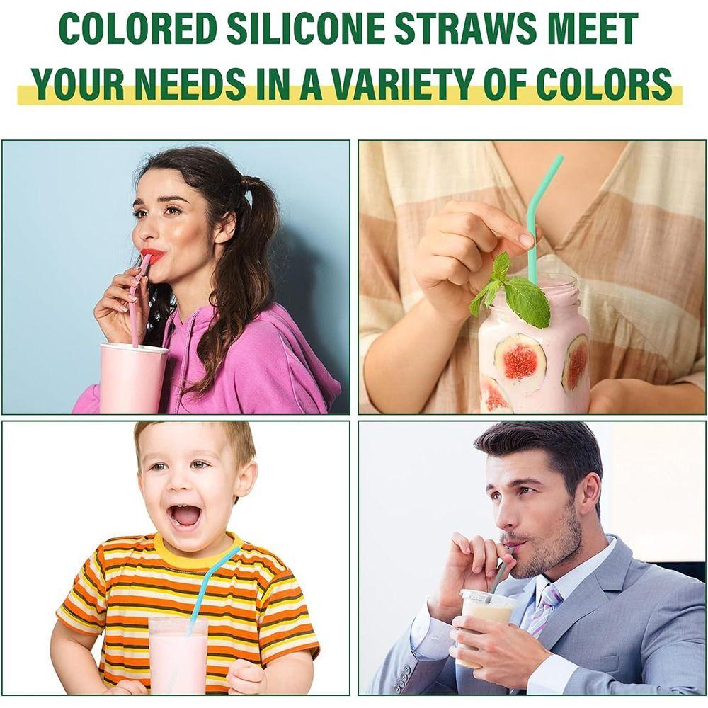 6Pcs Tea Coffee Juice Straw Head Drinkware Silicone Suction Nozzle  for 8mm Stainless Steel Straw