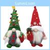 Festive Season Decoration Holy Faceless Doll Ornament Handcrafted 31*16*7cm Green/red Christmas Theme